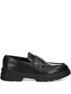 Hugo Boss Leather Loafers In Black