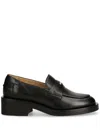 Hugo Boss Leather Moccasins With Branded Hardware In Black