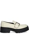 Hugo Boss Leather Loafers In White