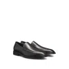 Hugo Boss Black Leather Apron Toe Loafers In Black