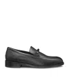 Hugo Boss Leather Logo Hardware Loafers In Black