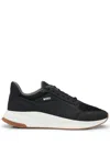 Hugo Boss Leather Low-top Sneakers In Black