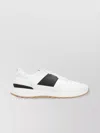 Hugo Boss Leather Low-top Sneakers Contrast Panel In White