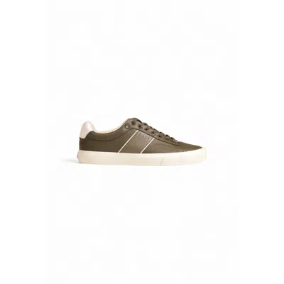 Hugo Boss Leather Men's Sneaker In Green