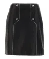 Hugo Boss Black Nappa Leather Skirt In Black