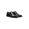 Hugo Boss Leather Monk Shoes With Double Strap In Black