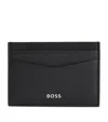 Hugo Boss Leather New Crosstown Money Clip In Black