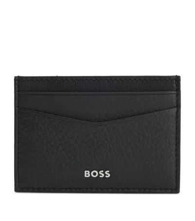 Hugo Boss Leather New Crosstown Money Clip In Black