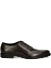Hugo Boss Leather Oxford Shoes In Brown