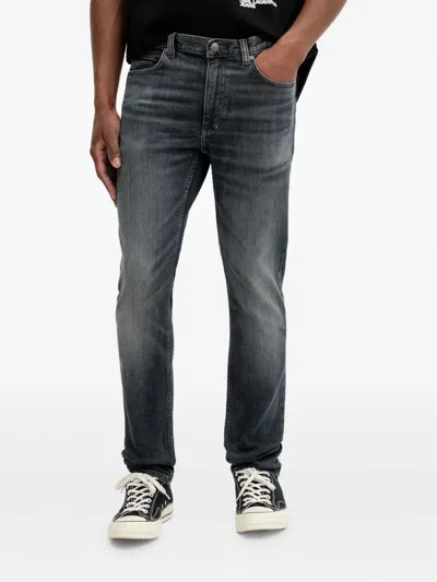 HUGO BOSS LEATHER-PATCH JEANS