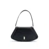Hugo Boss Leather Shoulder Bag With Monogram Pattern In Black
