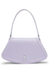 Hugo Boss Leather Shoulder Bag With Signature Hardware In Light Purple