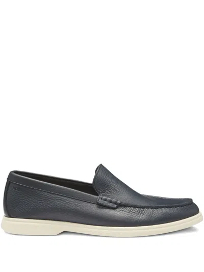 Hugo Boss Boss Black Tumble-leather Logo Detail Loafers