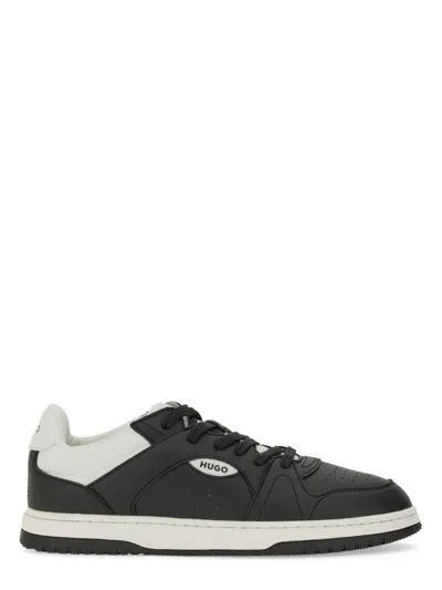 Hugo Boss Leather Sneaker In Black