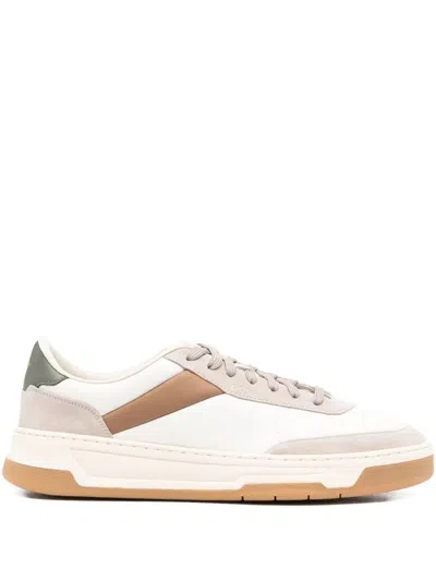 Hugo Boss Leather Sneakers In Multi