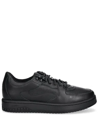 Hugo Boss Faux-leather Sneakers In Black