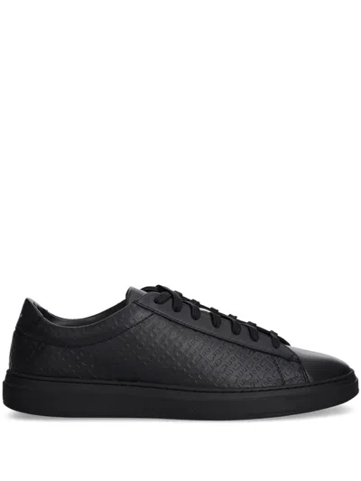 Hugo Boss Kieran Tenn Mens Leather Trainers 50536507 In Black 005