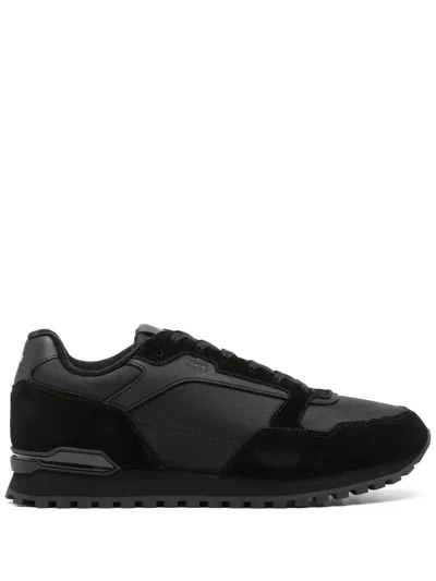 Hugo Boss Leather Sneakers In Black
