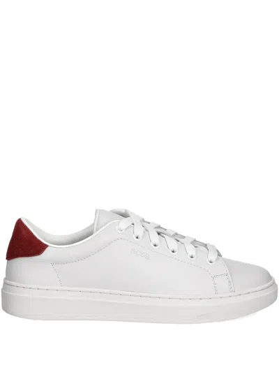 Hugo Boss Leather Sneakers In White