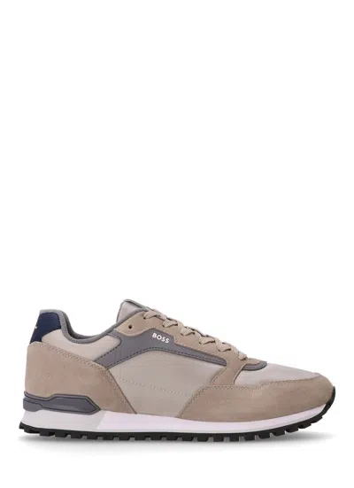 Hugo Boss Leather Sneakers In White