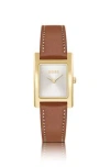 Hugo Boss Leather-strap Watch With Brushed Silver-white Dial Women's Watches In Assorted-pre-pack