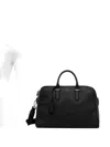 Hugo Boss Leather Top-handle Holdall In Black