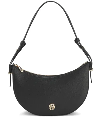 Hugo Boss Leather Tote Bag In Black