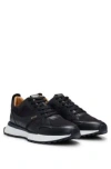 Hugo Boss Jonah Leather Sneaker In Dark Blue