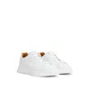 Hugo Boss Leather Trainers With Rubber Outsole In White