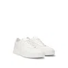 Hugo Boss Leather Trainers With Rubber Outsole In White