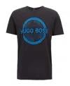 Hugo Boss Leisure Printed Short-sleeved T-shirt In Black