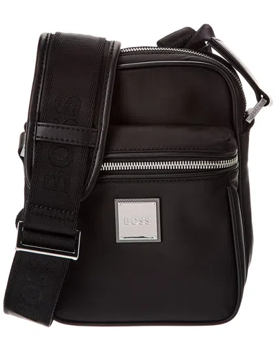 Hugo Boss Lennon Ns Zip Crossbody In Black