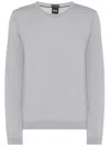 Hugo Boss Long-sleeved Sweater In Gray
