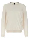 Hugo Boss Logo-embroidered Cotton Jumper In White