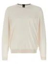 Hugo Boss Logo-embroidered Cotton Jumper In White