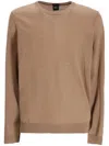 Hugo Boss Leno-p Virgin-wool Jumper In Brown