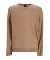 Hugo Boss Leno-p Virgin-wool Jumper In Brown