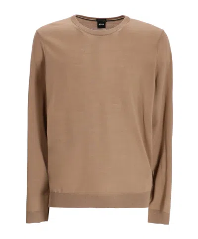 HUGO BOSS LENO-P VIRGIN-WOOL JUMPER