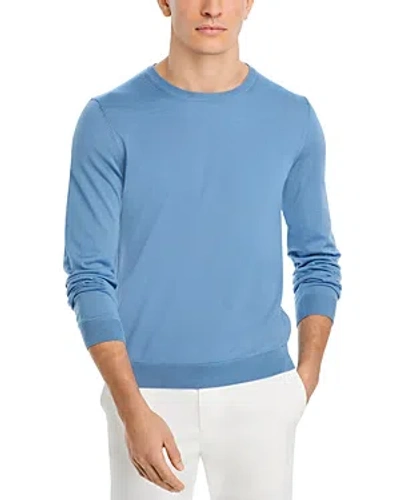 Hugo Boss Leno Slim Fit Crewneck Sweater In Light Pastel Blue