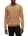 Hugo Boss Leno Wool Knit Sweater In Beige
