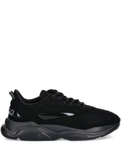 Hugo Boss Leon Lace-up Chunky Sneakers In Black