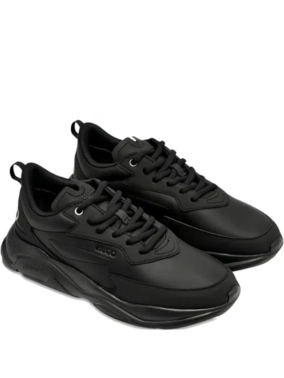 Hugo Boss Leon Lace-up Sneakers In Black
