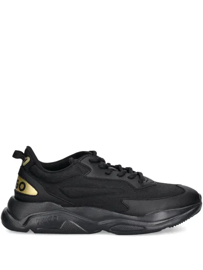 Hugo Boss Leon Logo-detail Chunky Sneakers In Black