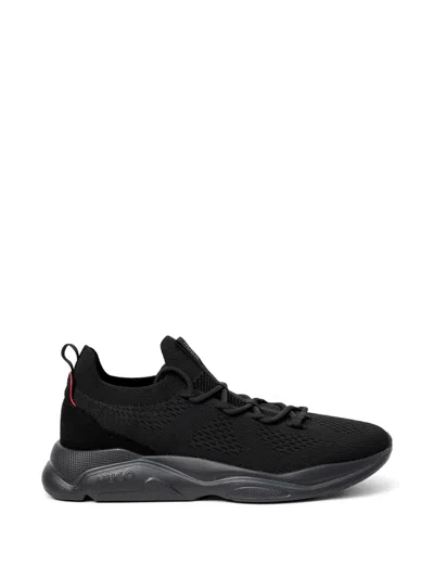 Hugo Boss Leon Panelled Sneakers In Black