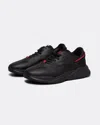 Hugo Boss Leon Runn Mens Mixed-material Trainers With Synthetic Coated Fabric