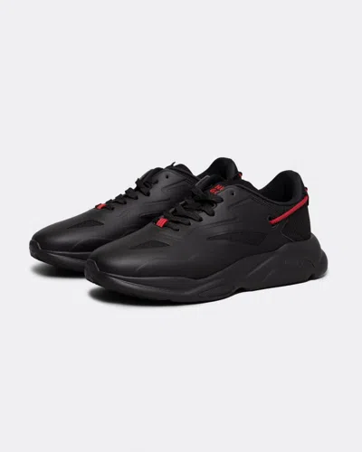 Hugo Boss Leon Runn Mens Mixed-material Trainers With Synthetic Coated Fabric