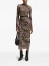 Hugo Boss Leopard-print Midi Dress In Animal Print