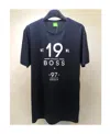 Hugo Boss Letter Round-necked T-shirt In Black