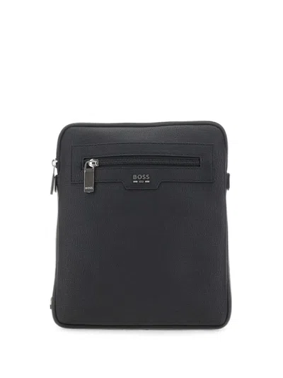 Hugo Boss Lewys Logo-lettering Messenger Bag In Black