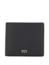 Hugo Boss Lewys Hammered-effect Wallet In Black